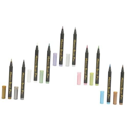 Gadpiparty 10 Stück Teiliges Metallische Marker Stifte für Projekte Vielseitige Farbmarker für Design für Profis und Anfänger Praktische Anwendung und Einfache Handhabung von Gadpiparty
