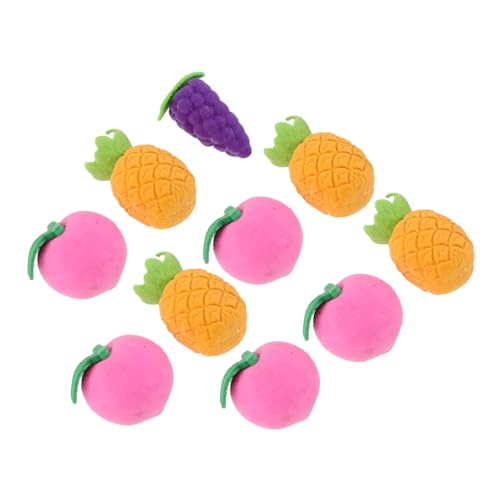 Gadpiparty 10 Stück Teiliges Mini Radiergummi Obst Gemüse Lustige Bleistiftradierer für Schnelles Radieren Langlebig Kreative Schüler Belohnung Partygeschenk Schulbedarf von Gadpiparty