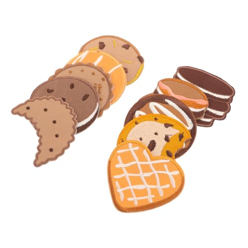 Gadpiparty 10 Stück Teiliges Niedliche Cartoon keks Aufnäher zum Aufbügeln Bestickte DIY Patches für Kleidung Rucksäcke Jacken Hüte Robuste Bügelflicken für Kinderkleidung und Reparatur von Gadpiparty