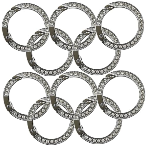 Gadpiparty 10 Stück Teiliges Runde Schlüsselringe aus Metall Langlebige DIY Schlüsselanhänger Ringe Praktische Karabiner Alternative für Schlüsselorganisation und Bastelbedarf Vielseitig von Gadpiparty