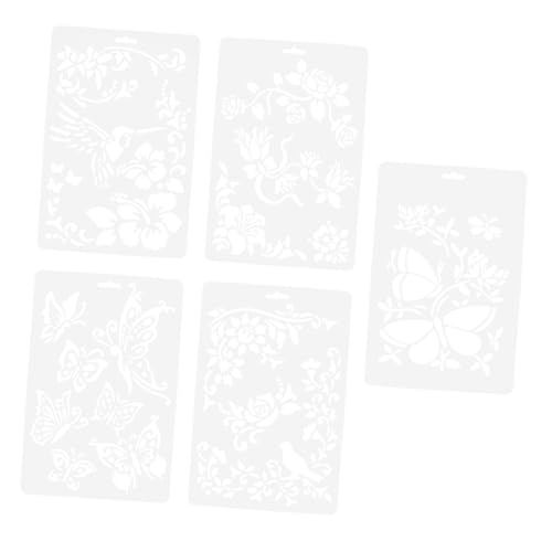 Gadpiparty 10 Stück Teiliges Schablonen Malerei Schablonen Handgezeichnete Blumenmuster Zeichenvorlagen Diy Kunst Zubehör für Junge Mädchen Bastelparty Dekoration von Gadpiparty
