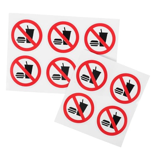 Gadpiparty 10 Stück Teiliges Selbstklebende Warnaufkleber Kein Essen und Trinken mit Weißem Langlebige Sicherheitskennzeichnung für Geschäft Büro Einfache Anbringung Widerstandsfähiges Vinyl Gadpiparty 10 Stück Teiliges Selbstklebende Warnaufkleber Kein Essen und Trinken mit Weißem Langlebige Sicherheitskennzeichnung für Geschäft Büro Einfache Anbringung Widerstandsfähiges Vinyl von Gadpiparty