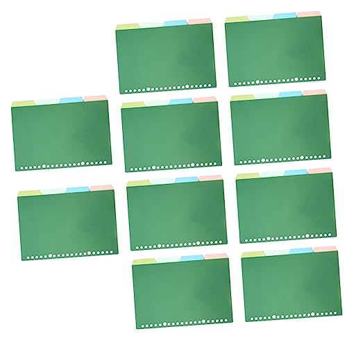 Gadpiparty 10 Stück Teiliges Set Index Trennblätter Farben Praktische Nachfüllpapiere für Ringbuch und Notizbuch Seitenunterteilung und Organisation von Gadpiparty