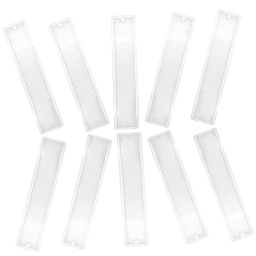 Gadpiparty 10 Stück Teiliges Silikon Buchzeichen Mold Rechteckige Epoxidharz Formen für Diy Handwerk für Kreative Buchzeichenherstellung und Designs von Gadpiparty