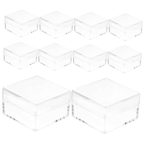 Gadpiparty 10 Stück Teiliges Transparentes Aufbewahrungsset Eckige Specimen Storage Case aus Robustem Material Kratzfest und Stoßresistent Klare Organizer Box für Mineralien Schmuck und Gadpiparty 10 Stück Teiliges Transparentes Aufbewahrungsset Eckige Specimen Storage Case aus Robustem Material Kratzfest und Stoßresistent Klare Organizer Box für Mineralien Schmuck und von Gadpiparty
