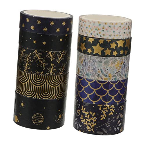 Gadpiparty 10 Stück Teiliges Vintage Style Washi Tape Dekoratives Scrapbooking Klebeband Handliches Diy Masking Tape für Notizbücher Geschenkverpackung und Planer Leicht Abziehbar ohne von Gadpiparty