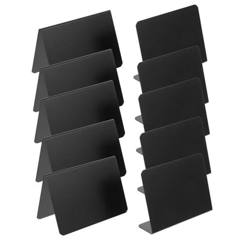 Gadpiparty 10 Stück Tischnummernschild Hochzeitsdekor Zeichenbrett Mini Etikettenanzeigestand Hochzeits -Acrylschilder Plattenständer aus Acryl Papierständer Namensschild-Tabelle Schwarz von Gadpiparty
