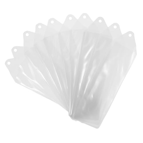 Gadpiparty 10 Stück Transparente Lesezeichenhüllen aus PVC mit Loch für Lesezeichen und Fotos Schutz und Organisation für DIY Projekte Leicht und Praktisch von Gadpiparty