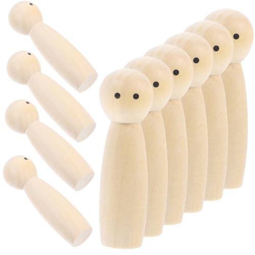 Gadpiparty 10 Stück Unbemalte Holz Peg Puppen für Diy Malerei Unvollendete Holzfiguren zum Gestalten für Handwerksprojekte und Dekoration Gadpiparty 10 Stück Unbemalte Holz Peg Puppen für Diy Malerei Unvollendete Holzfiguren zum Gestalten für Handwerksprojekte und Dekoration von Gadpiparty