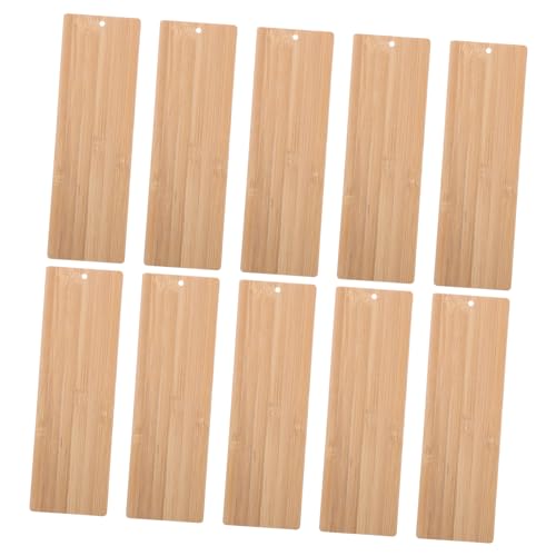 Gadpiparty 10 Stück Unfertige Bambus Rechteckige Ausschnitte Blanko Chips für Handwerk Diy Bastelmaterial für Kreative Projekte und Dekorationen von Gadpiparty