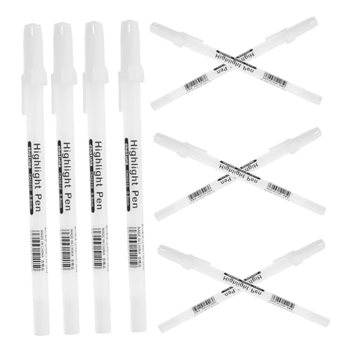 Gadpiparty 10 Stück Weißer Highlight Marker Handgemalte Markierstifte für Künstler und Schüler für Zeichnungen Schwarzem und Bastelprojekte Zufällige Farbe Zufällige Farbe von Gadpiparty