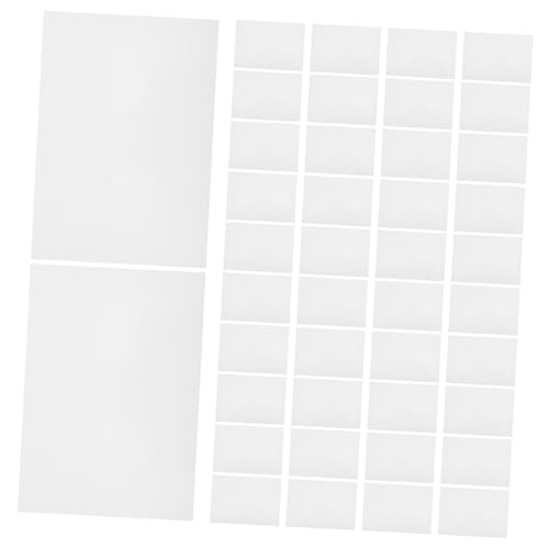 Gadpiparty 100 Blatt Fotopapier Leere Grußkarten Wasserlösliches Stickvlies Druckerpapier Stickstabilisatoren Für Maschinen Nagelfarbpalettenpapier Quadrate Aus Pergamentpapier Filzstoff Weiß von Gadpiparty
