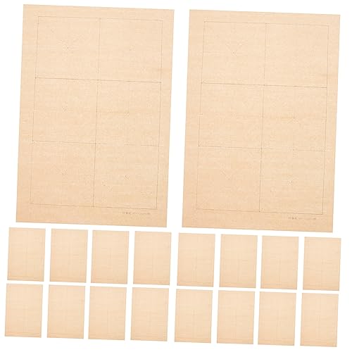 Gadpiparty 100 Blatt Reisbriefpapier Schreibpapier Pergament Kalligraphie Braunes Reispapier Liniert Chinesisches Kunstdruckpapier Praktisches Reispapier Praktisches Xuan Papier von Gadpiparty