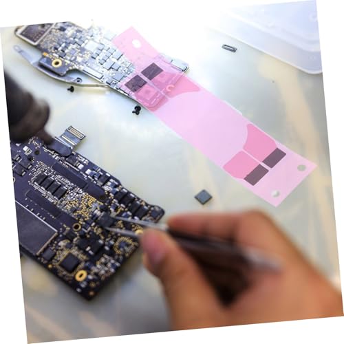 Gadpiparty 100 Blatt Ultra Dünnes Rückstandsfreies Batterie Klebeband Selbstklebende Haftstarke Batterie Streifen für Schlanke Design Einfache Entfernung von Gadpiparty