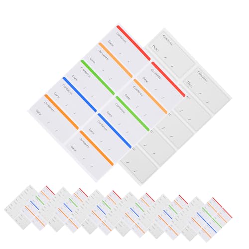 Gadpiparty 100 Blatt Wiederverwendbare Gefrieretiketten Abziehbare Beschreibbare für Gefrierbeutel Gläser und Behälter Temperaturbeständige Lebensmitteldatums-aufkleber für Kühlschrank und Gadpiparty 100 Blatt Wiederverwendbare Gefrieretiketten Abziehbare Beschreibbare für Gefrierbeutel Gläser und Behälter Temperaturbeständige Lebensmitteldatums-aufkleber für Kühlschrank und von Gadpiparty