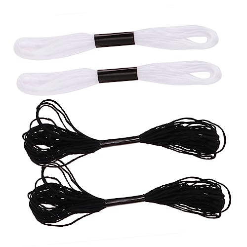 Gadpiparty 100 Rollen Stickgarn Lange Diy Stickgarne für Bastelprojekte Schwarz Weiß für Armbänder Kreuzstich Quasten und Mehr von Gadpiparty