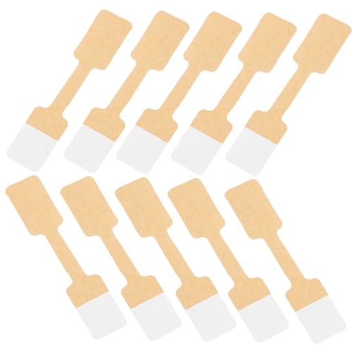 Gadpiparty 100 Stück Aufkleber für Schmucketiketten Mini Etiketten für den Einzelhandel klebrig Schmuckpreise Aufkleber Aufkleber Schmuckanhänger für die Preisgestaltung Kraftpapier von Gadpiparty