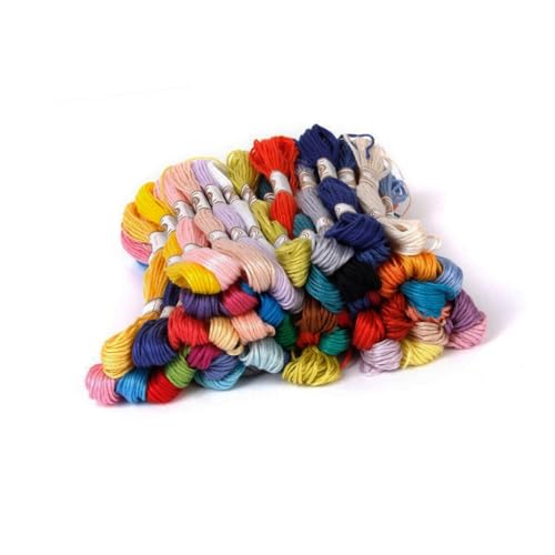 Gadpiparty 100 Stück Baumwoll Stickgarn Farben Zufällig Fädiges Glänzendes Kreuzstich Garn für Handarbeiten Stickerei und Nähprojekte Zufällige Farbe von Gadpiparty