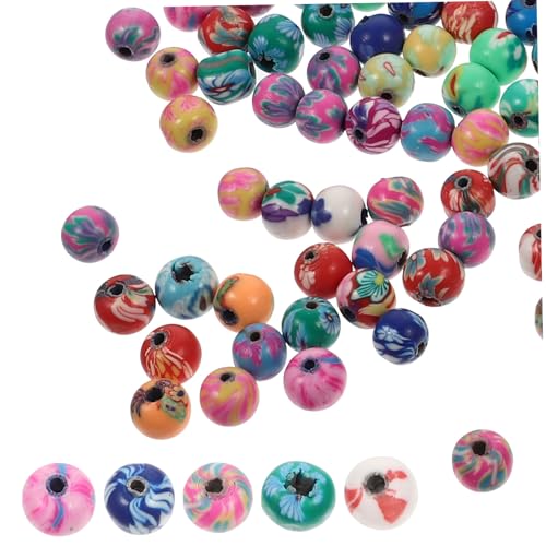Gadpiparty 100 Stück Bunte Polymer Clay Perlen Runde Abstandshalter für DIY Schmuck Armbänder und Bastelprojekte für Kreative Bastler von Gadpiparty