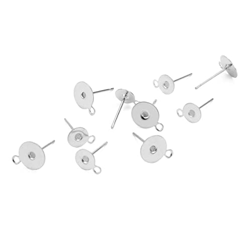 Gadpiparty 100 Stück Edelstahl Ohrstecker Rohlinge mit Flachem Rundem Pad und Basis Ohrstecker Pins für DIY Schmuckherstellung Leicht Vielseitig für Anhänger und Perlen Gadpiparty 100 Stück Edelstahl Ohrstecker Rohlinge mit Flachem Rundem Pad und Basis Ohrstecker Pins für DIY Schmuckherstellung Leicht Vielseitig für Anhänger und Perlen von Gadpiparty