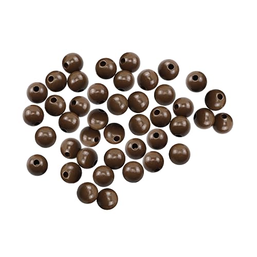 Gadpiparty 100 Stück Festes Holzarmband -Perlen Schmuck für farbig lose Herstellung rustikal Spacer Perlen DIY Girlande Holzperle Handwerkskügelchen DIY-Perlen hölzern Coffee von Gadpiparty