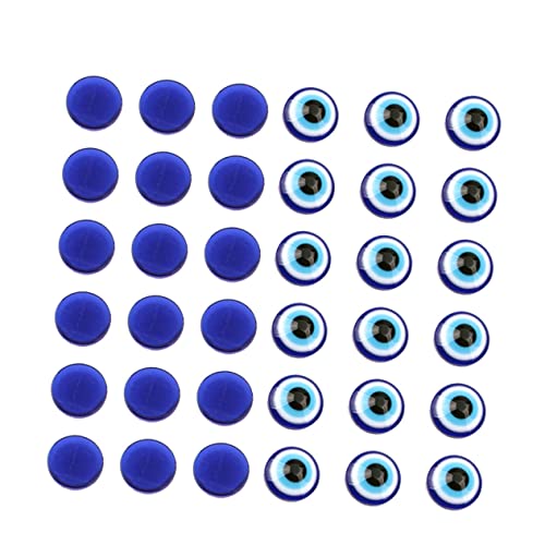 Gadpiparty 100 Stück Flache Blaue Resin Evil Eye Perlen für Schmuckherstellung DIY Armbänder Halsketten Bastelperlen für Erwachsene Gadpiparty 100 Stück Flache Blaue Resin Evil Eye Perlen für Schmuckherstellung DIY Armbänder Halsketten Bastelperlen für Erwachsene von Gadpiparty