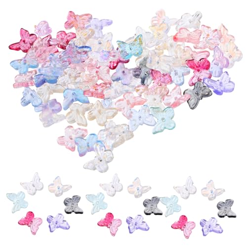 Gadpiparty 100 Stück Glasperlen Schmetterling Bastelzubehör für Diy Armbänder und Schmuckherstellung Mischfarben für Ohrringe Praktisch für Verschiedene Anlässe Gadpiparty 100 Stück Glasperlen Schmetterling Bastelzubehör für Diy Armbänder und Schmuckherstellung Mischfarben für Ohrringe Praktisch für Verschiedene Anlässe von Gadpiparty