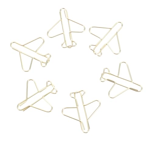 Gadpiparty 100 Stück Goldfarbene Flugzeug Büroklammern aus Metall Mini Kreative Papierclips Kompakte Planer Clips Robuste Elektrobeschichtete Büroaccessoires Lustige Schul und Hochzeitsdeko Gadpiparty 100 Stück Goldfarbene Flugzeug Büroklammern aus Metall Mini Kreative Papierclips Kompakte Planer Clips Robuste Elektrobeschichtete Büroaccessoires Lustige Schul und Hochzeitsdeko von Gadpiparty