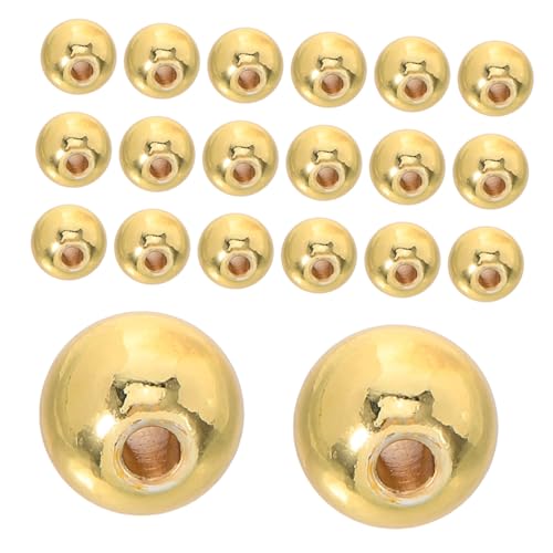 Gadpiparty 100 Stück Goldfarbene Glatte Runde Spacer Perlen für DIY Schmuckherstellung Nahtlose Metallperlen als Abstandhalter für Armbänder Halsketten Ohrringe Vielseitig und Langlebig von Gadpiparty