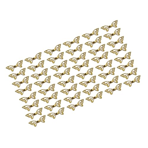 Gadpiparty 100 Stück Haarschmuck Mit Schmetterlingsanhänger Reiz Party Flügel Halskette Charme Unisex-schmetterlingsanhänger Schmetterling-anhänger Legierung Golden von Gadpiparty