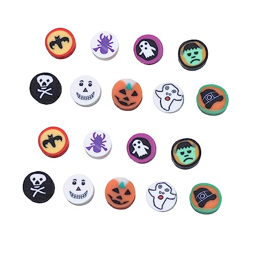 Gadpiparty 100 Stück Halloween Polymer Clay Perlen Lose Perlen für DIY Armbänder und Schmuckzubehör für Halloween Bastelprojekte von Gadpiparty