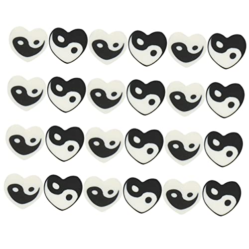 Gadpiparty 100 Stück Herzform Polymer Clay Perlen mit Yin Tai Chi Muster für Diy Armbänder und Ohrringe Weiße für Schmuckprojekte Gadpiparty 100 Stück Herzform Polymer Clay Perlen mit Yin Tai Chi Muster für Diy Armbänder und Ohrringe Weiße für Schmuckprojekte von Gadpiparty