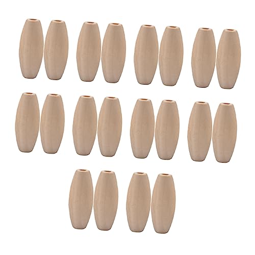 Gadpiparty 100 Stück Holzperlen Diy Bastelset Ovale Holzperlen für Schmuckherstellung Dekorative Perlen zum Auffädeln und Basteln Vielseitige Diy Zubehörteile von Gadpiparty