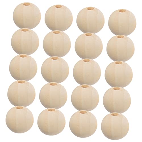 Gadpiparty 100 Stück Holzperlen Runde Holzperlen für Diy Schmuck Basteln und Dekoration Natürliche Farbenfrohe Lose Perlen für Kränze und Armbänder von Gadpiparty