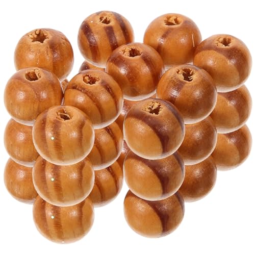 Gadpiparty 100 Stück Holzperlen für Bastelperlen Schmuckzubehör für Diy Arbeiten Natürliche Pinienholzperlen für Armbänder und Kreative Projekte von Gadpiparty