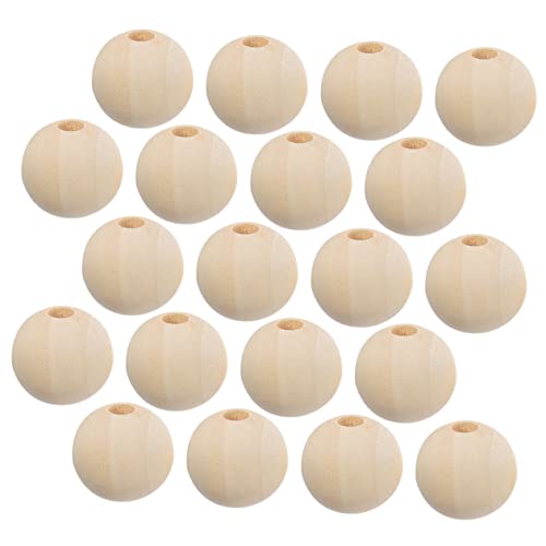 Gadpiparty 100 Stück Holzperlen für Diy Schmuck Runde Unlackierte Holzperlen für Girlanden und Handwerksprojekte Hautfreundlich und Glatt für Armbänder und Dekorationen von Gadpiparty