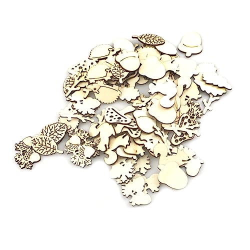 Gadpiparty 100 Stück Holzstücke Diy Dekoration Miniature Holzscheiben für Kreative Bastelprojekte Geeignet für Erwachsene für Partys Hochzeiten und Weihnachten von Gadpiparty