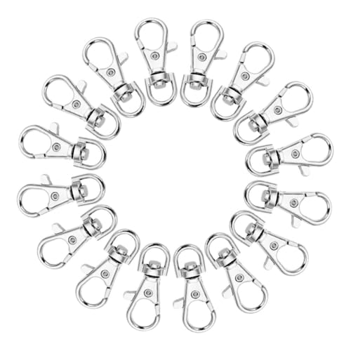Gadpiparty 100 Stück Kleine Metall Lobster Karabiner mit Drehgelenk Langlebige Clips für Schlüsselanhänger Schmuck Taschenanhänger Einfach zu Bedienen Leicht und Vielseitig für DIY Zubehör von Gadpiparty
