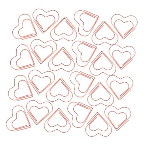 Gadpiparty 100 Stück Liebe Büroklammer Scrapbook-clips Süßigkeiten-clipkarten Zum Valentinstag Hochzeit Büroklammern Süße Büroklammern Herz Büroklammern Süße Bindeklammern Rose Gold Metall von Gadpiparty
