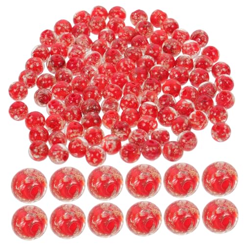Gadpiparty 100 Stück Luminous Glasperlen Runde Diy Schmuckperlen Armbänder und Bastelprojekte für Einfaches Auffädeln von Gadpiparty