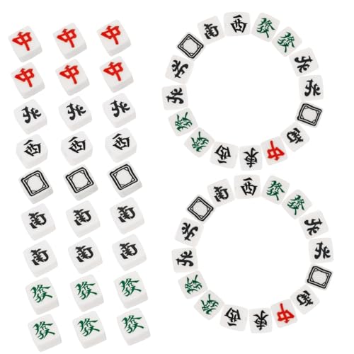 Gadpiparty 100 Stück Mahjong Perlen Polymer Diy Schmuck Bastelperlen für Armbänder und Mehr Leicht Praktisch und Langlebig für Kreative Bastelprojekte von Gadpiparty