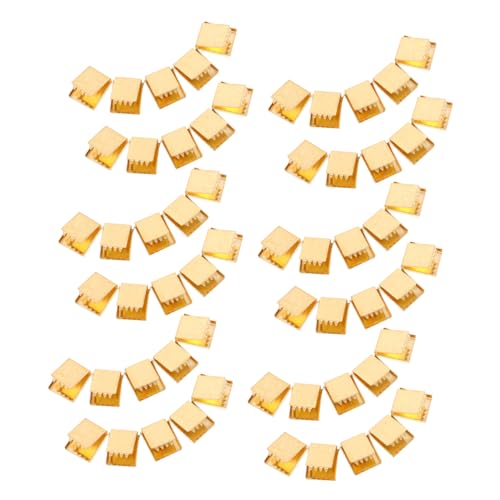 Gadpiparty 100 Stück Metallband Endklemmen Pinch Crimp Endverschlüsse Rutschfeste Klemmen für Kordelstopper DIY Schmuckzubehör Goldfarbene Crimp Terminal Buckles für Bänder von Gadpiparty
