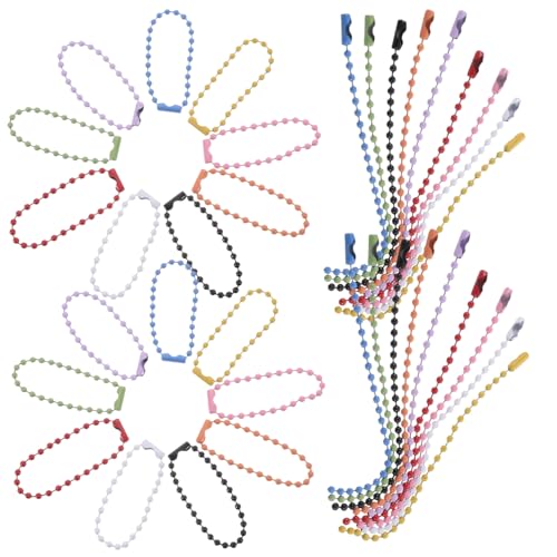 Gadpiparty 100 Stück Metallkugel Anhänger Bunte Kugelkette für Weihnachtsbaumdekoration Diy Schmuck Schlüsselanhänger und Bastelprojekte Robuste Rostfreie und Polierte Oberfläche von Gadpiparty