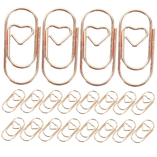 Gadpiparty 100 Stück Mini Herz Büroklammern Dekorative Metal Clips für Dokumente Knitting Clips Roségold Vielseitig Einsetzbar im Büro Schule Gadpiparty 100 Stück Mini Herz Büroklammern Dekorative Metal Clips für Dokumente Knitting Clips Roségold Vielseitig Einsetzbar im Büro Schule von Gadpiparty