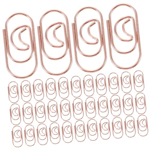 Gadpiparty 100 Stück Mond Büroklammern Mehrzweck Papierklammern für Notizen DIY Lesezeichen und Dokumente Rostfrei Leicht für Büro und Zuhause von Gadpiparty