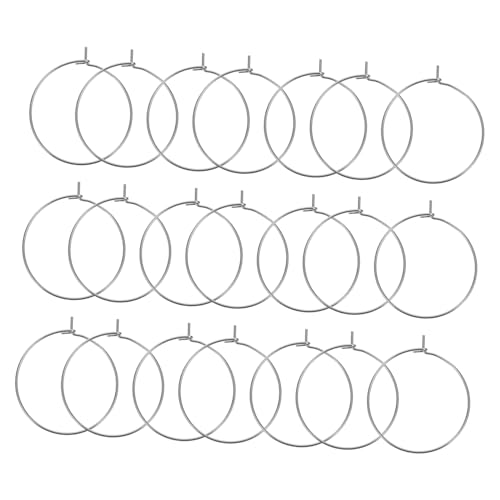 Gadpiparty 100 Stück Ohrring-Zubehör Ohrringe Basteln Ergebnisse Schmuckzubehör Schlüssel DIY Anhängerrahmen DIY ohrring stifte Schmuckringe DIY Reifen Edelstahl 316 Silver von Gadpiparty