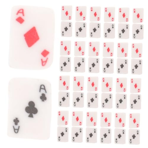 Gadpiparty 100 Stück Polymer Spielkarten Perlen Diy Bastelzubehör für Schmuckherstellung Leichte und Tragbare Bastelperlen für Armbänder und Haarschmuck von Gadpiparty