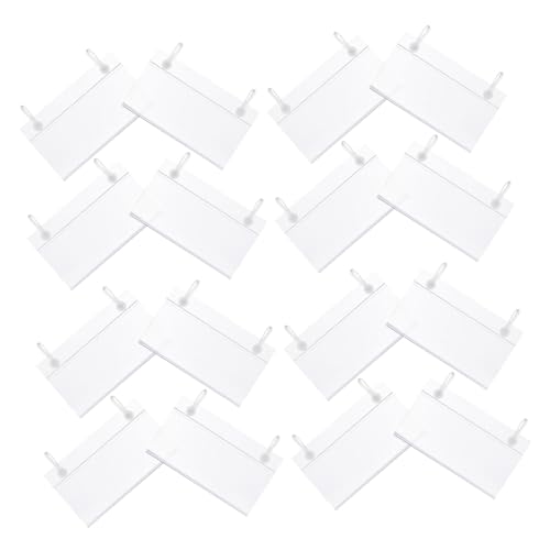 Gadpiparty 100 Stück Preisschild -Clip Drahtregal-Etikettenhalter Etikettenhalter Zeichenclip Preisschildständer für den Einzelhandel Tischetikettenclips Zeichenhalter PVC Transparent von Gadpiparty