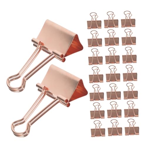 Gadpiparty 100 Stück Roségold Metall Binder Clips Starke Klemmkraft Langlebige Elektroplattierte Büroklammern für Dokumentenorganisation Vielseitig für Büro Schule Zuhause von Gadpiparty