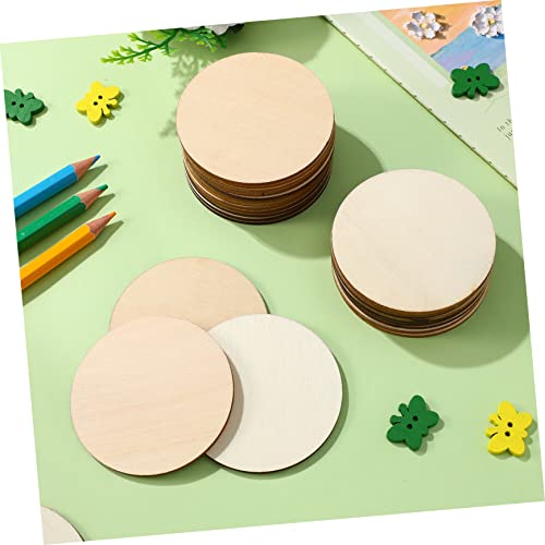 Gadpiparty 100 Stück Runde Holzscheiben Naturbelassene Unbehandelte Holzkreise Glatte Oberfläche Vielseitig für DIY Bastelprojekte Malerei Dekoration Scrapbooking Geeignet von Gadpiparty